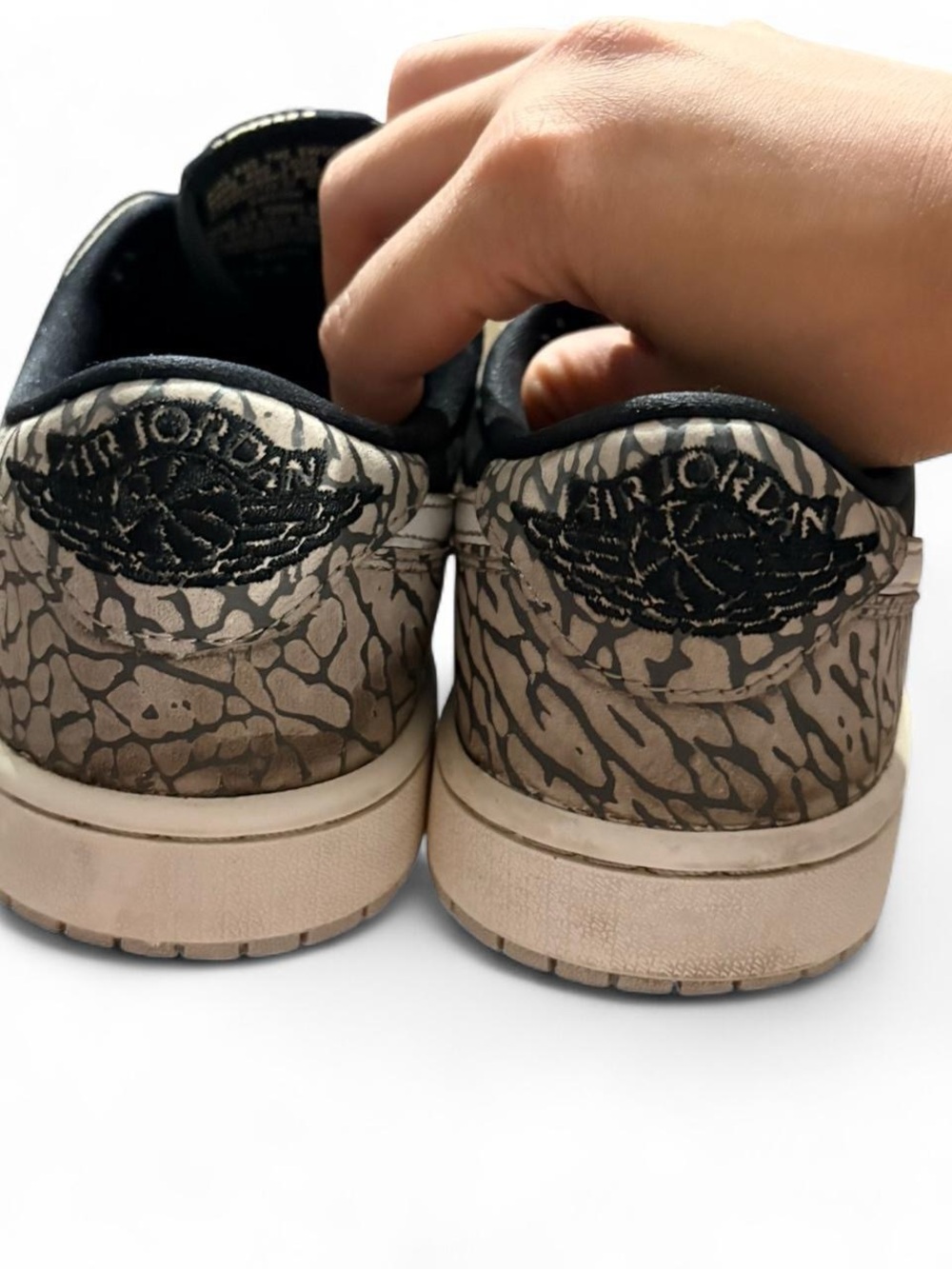 Nike Air Jordan 1 Low OG “Black Cement” Sneakers – Women’s Size 7.5 – OG Box - Picture 6 of 7